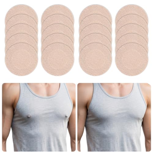 Men's Nipple Covers 80 Pcs No-Show Anti-Chafing Protectors for Running & Fitness