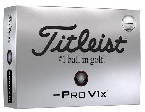 Titleist Pro V1x Left Dash Performance Alignment Golf Balls White/Black