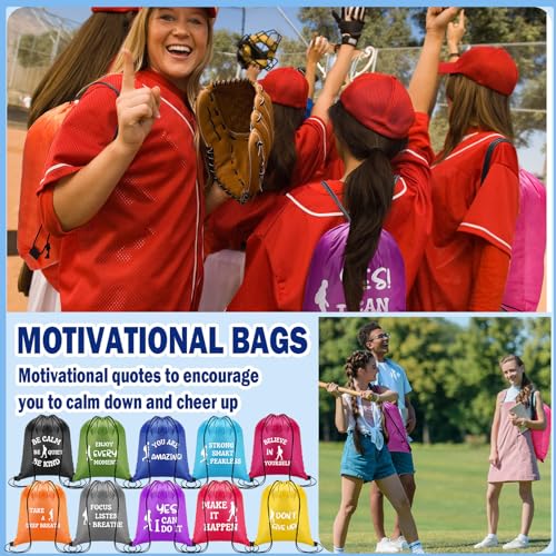 Stylish Motivational Drawstring Backpack Bulk - 60 Pcs, Large Capacity