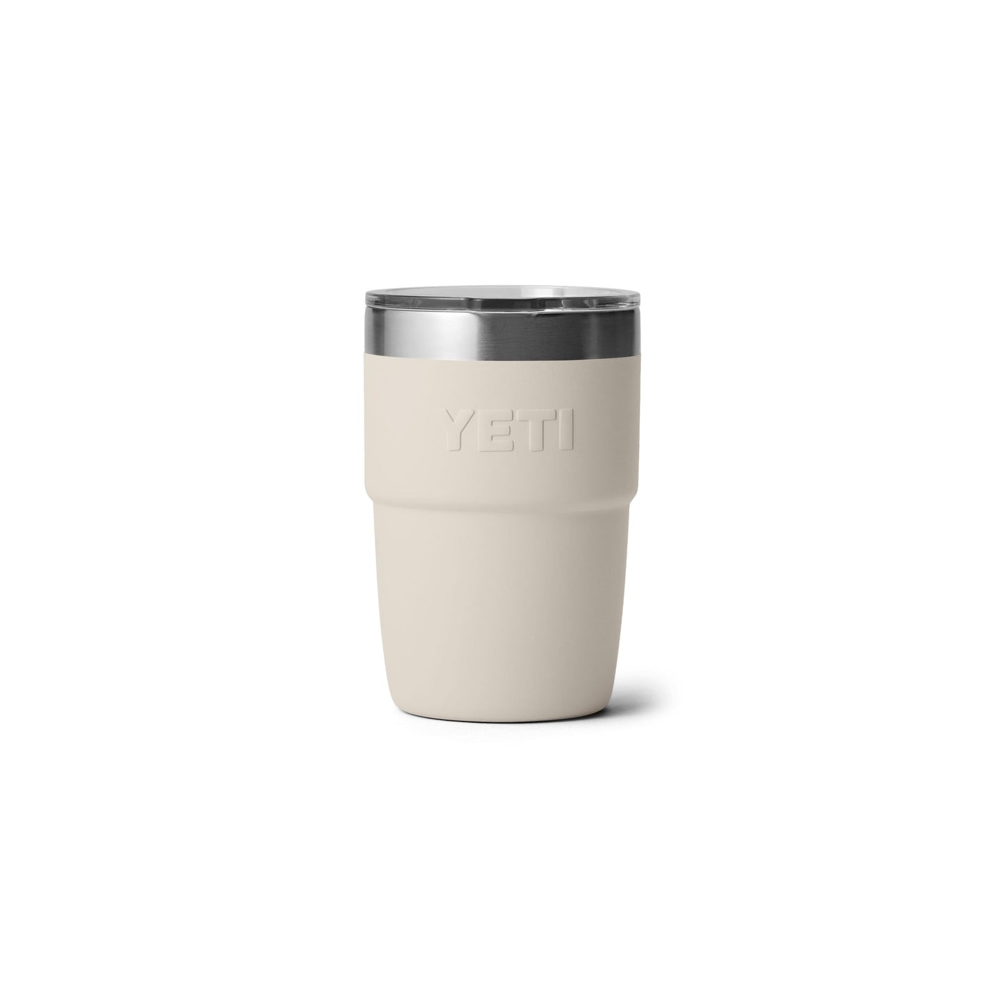 YETI Rambler 8 oz Insulated Coffee Mug with Lid - Stackable Double-Wall Vacuum Insulated Coffee Cup - DuraSip Ceramic Lining - Barista-Friendly Design - Stainless Steel - Dishwasher Safe, Cape Taupe