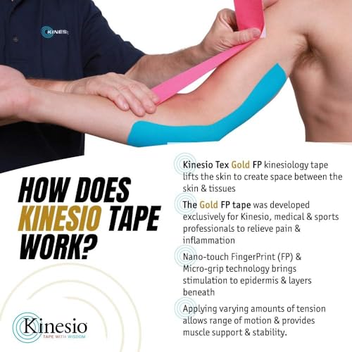 Elastic Therapeutic Athletic Tape 2 Pack - Water-Resistant, Latex-Free