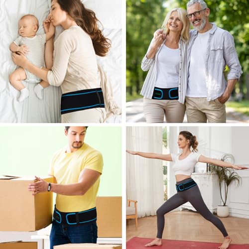Sacroiliac SI Joint Hip Belt,Lower Back Support Brace for Men and Women,Pregnant Pelvic Trochanter Support Belt,Sciatica Pelvis Lumbar Hip Pain Relief(Black, Medium)