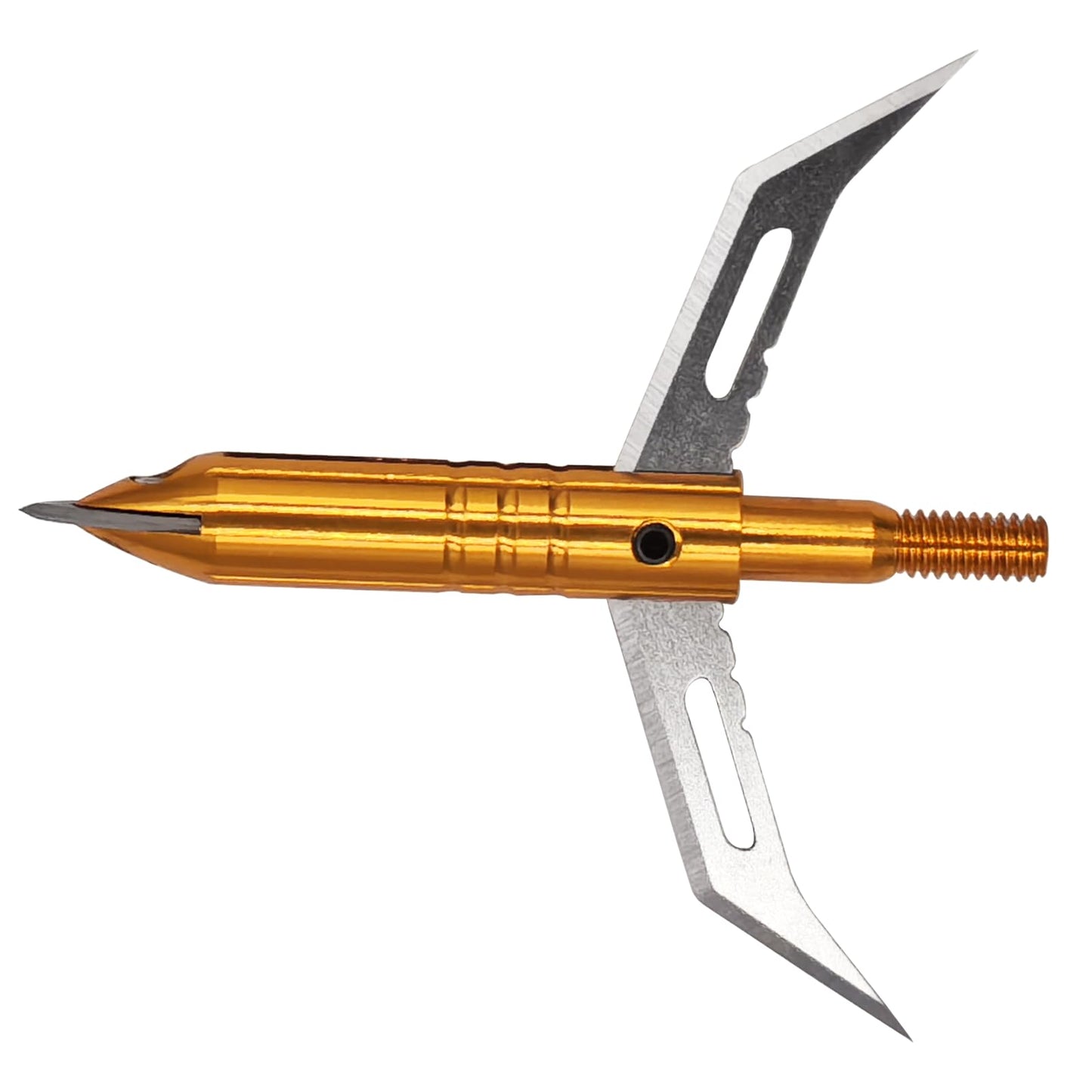Flying Swifts Hunting Broadheads 12PK Cutting Blade Archery Broadhead 100Grain Screw-in Arrow Heads Arrow Tips Compatible with Traditional Bows and Compound Bow (Gold)