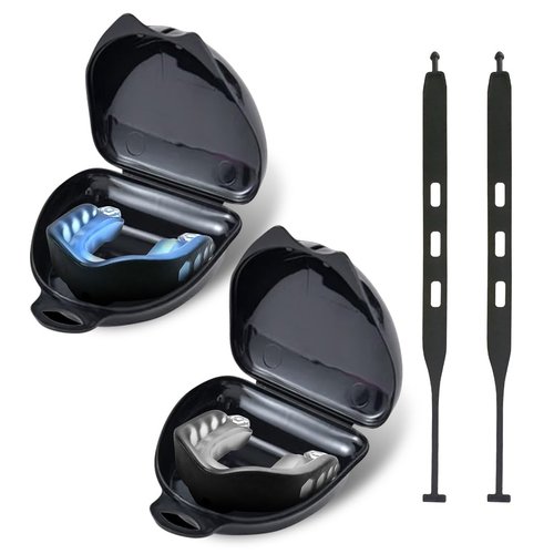 Football Mouth Guard, 2pcs Mouth Guard Sports Youth Football Mouthpiece Boxing Mouthguard with Strap Non-Flavored Lacrosse Hockey Mouth Guards for Youth