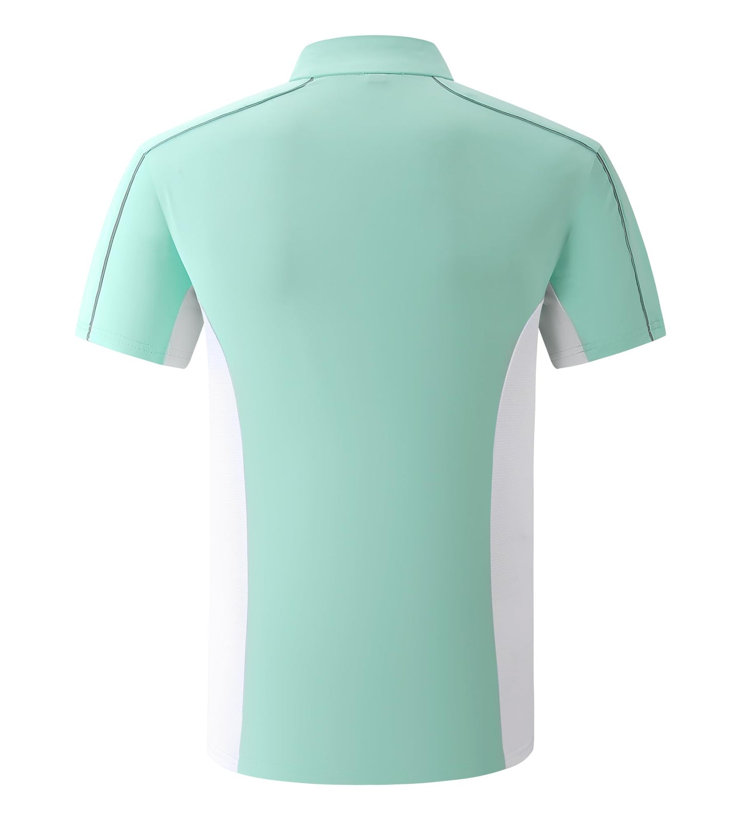 Alex Vando Mens Golf Polo Shirt Athletic Zip Up Quick Dry Performance Shirt,Green,L