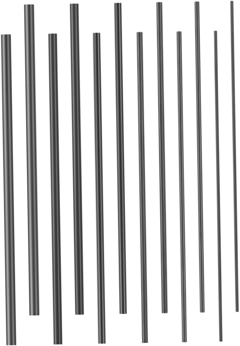 HANABASS Carbon Fiber Rod Repair Kit 12pcs Fishing Rod Tips Replacement Parts for Fly Fishing Stick Freshwater Saltwater Supplies
