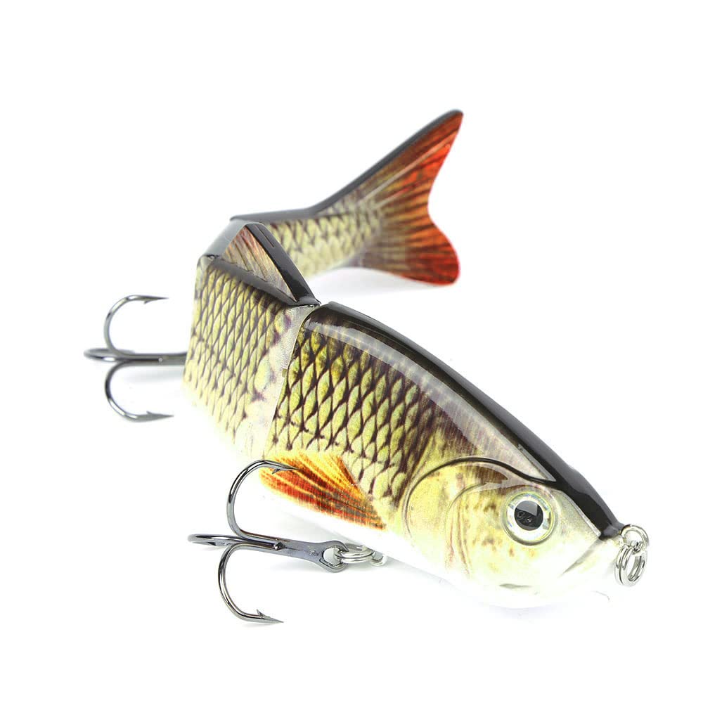 10in Multi Jointed Swimbait Fishing Lures Bait,4 Segment Big Giant Sinking Fishing Bass Lures,Crankbaits Swimbaits with Treble Hook