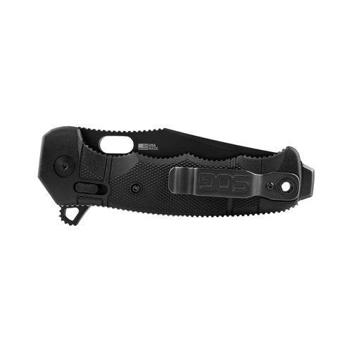 SOG Seal XR Partially Serrated Hard-Use Ambidextrous Pocket Tactical Folding Knife XR Lock CPM-S35VN Steel