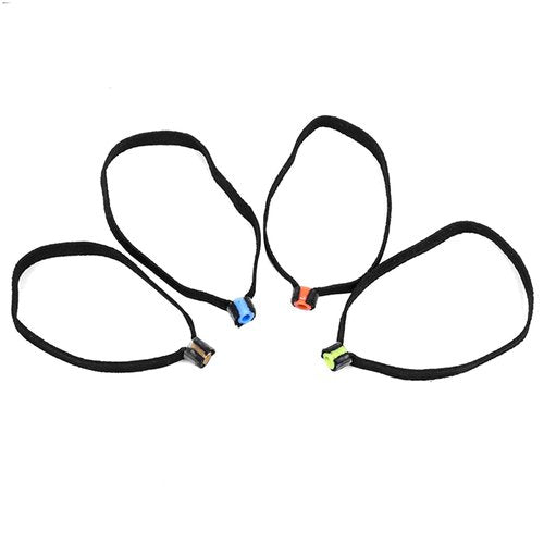 Kodrily Tippet Rings Small, 3.35in Tippet Holder, Portable Fish Wire Loop Tackle, Black 4Pcs Elastic Fabric Lightweight, Fly Fishing Tippet Spool Ring for Line Winder