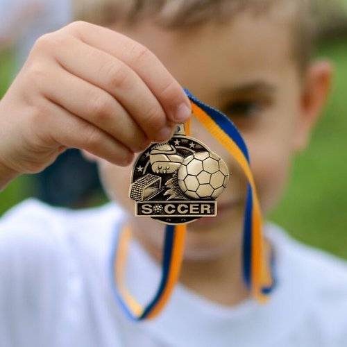 Soccer Medals 10 Pack, 2" Gold Soccer Team Medal Awards