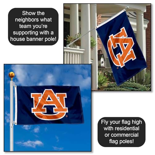 Large College Flag - Auburn Tigers University Banner 3x5 FT with Grommets