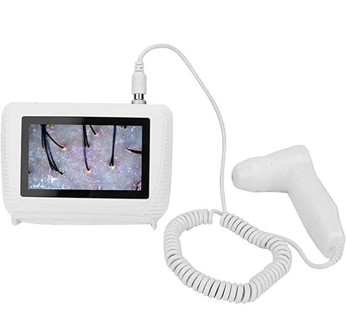 Skin Diagnosis Hair Analyzer, 5 Inch Screen Digital Skin Diagnosis Scanner System, Skin Hair Blackhead Scalp Detector Skin Hair Scalp Detector