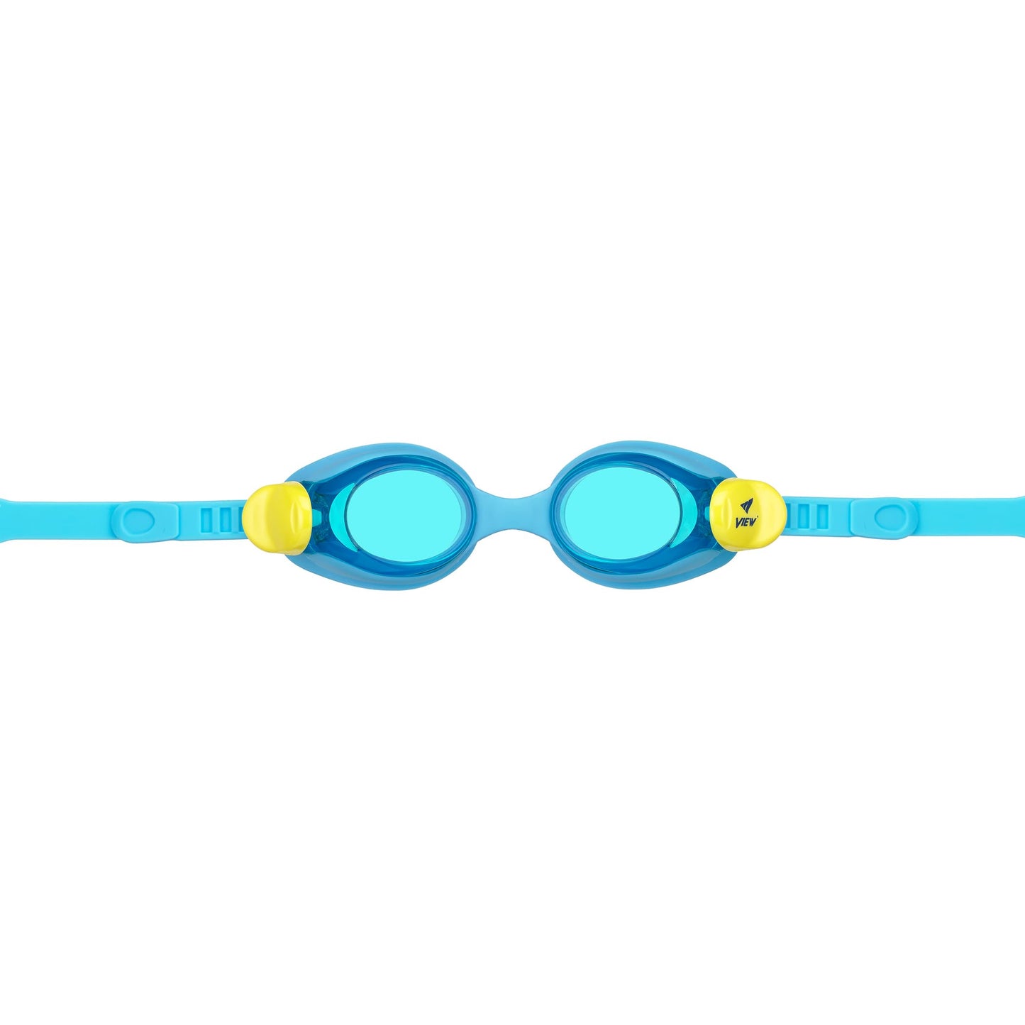 VIEW Swimming Gear V-430JA SWIPE Anti-Fog Junior Swim Goggles for Children Ages 3-5, Aquamarine/Yellow