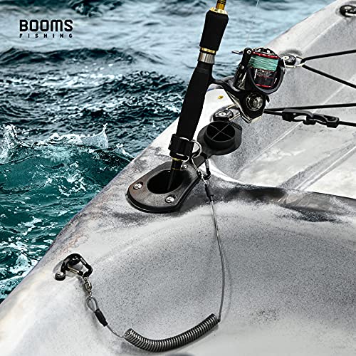 Heavy Duty Fishing Tether for Kayak Paddle & Rod Safety - 2 Black