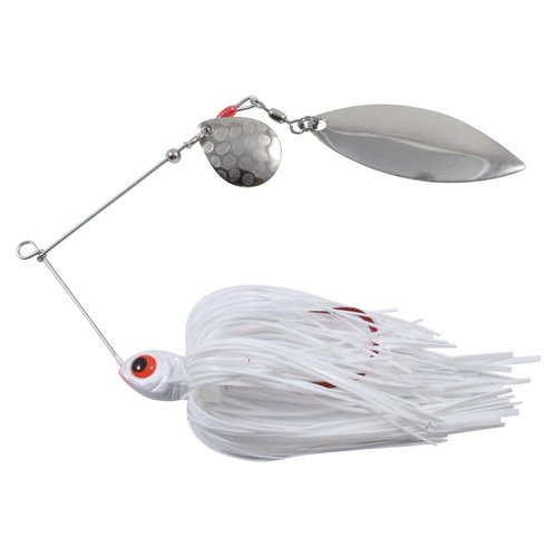 Northland Fishing Tackle Reed Runner Tandem Spin - Premium Spinner Baits for Freshwater - Lures for Bass, Pike, and Musky, White Shad, 1/2 Oz