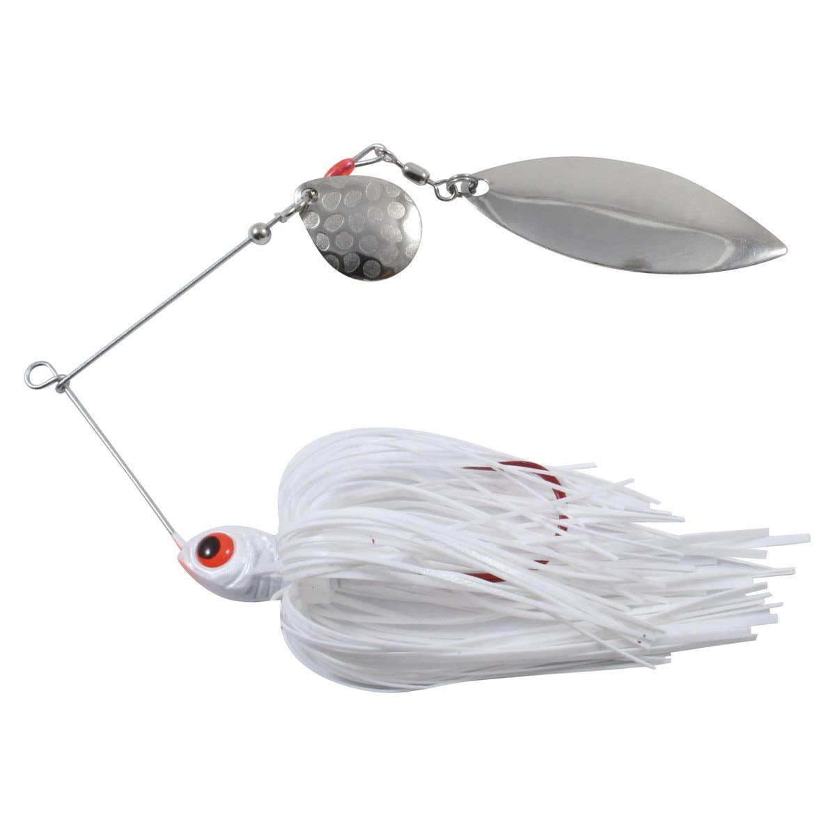 Northland Fishing Tackle Reed Runner Tandem Spin - Premium Spinner Baits for Freshwater - Lures for Bass, Pike, and Musky, White Shad, 3/8 Oz