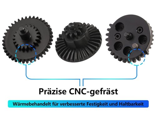T238- AEG Gear Set Basic Edition V2 V3 Gearbox Upgrade Kit, for M4/AK/MP5/G36/P90 CNC Machined (13:1)