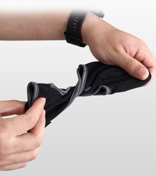 EQQAJVTY Archery Three-Finger Finger Gloves Thickened Fingertips Traditional Recurve Bow String Gloves (Grey,Medium)