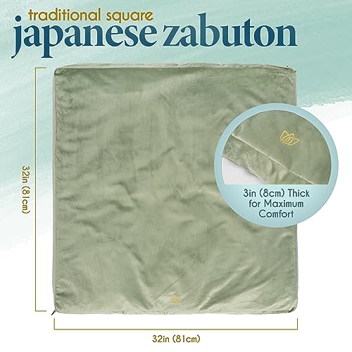 Meditation Cushion & Zabuton Mat Set - Supportive Floor Seating for Yoga and Relaxation
