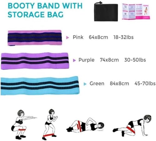 Pilates Kit, Pilates Essentials Kit for Women, Booty Bands for Working Out Glutes with Yoga Ball 25cm Figure 8 Resistance Yogas Bands (Pink,One Size)