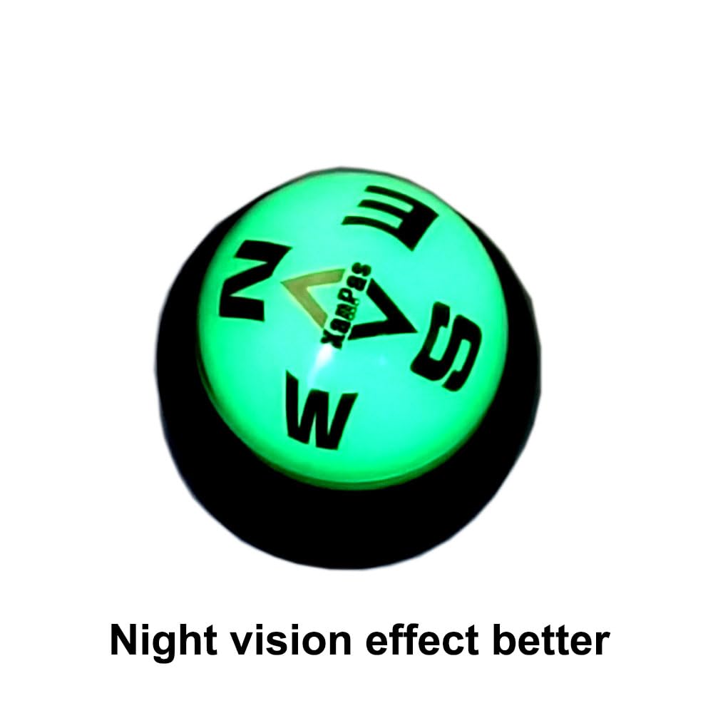 KanPas VA-20L Luminous EDC Ball Compass Free Angle Traditional Reading for Motorcycle