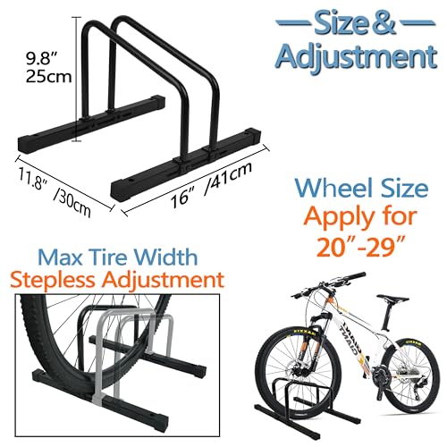 Adjustable Bicycle Floor Stand for 20-29 Inch MTB & Road Bikes Indoor Outdoor