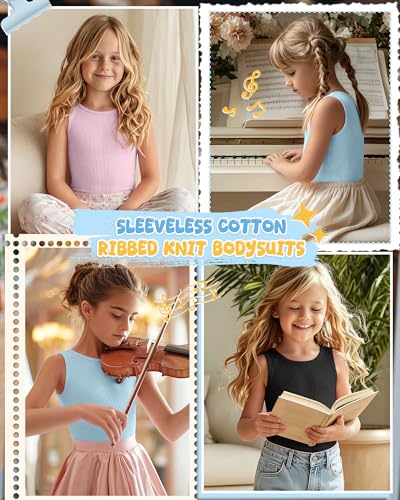 3 Pack Toddler Girls Dance Leotards - Comfortable & Stretchy Cotton
