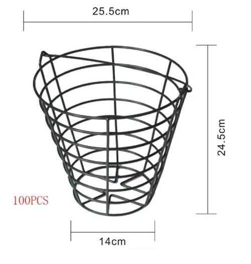 Main Products Metal Range Golf Ball Baskets with Handle, Golf Ball Storage Bucket, Holds 100 Golf Balls (Golf Balls Not Included)