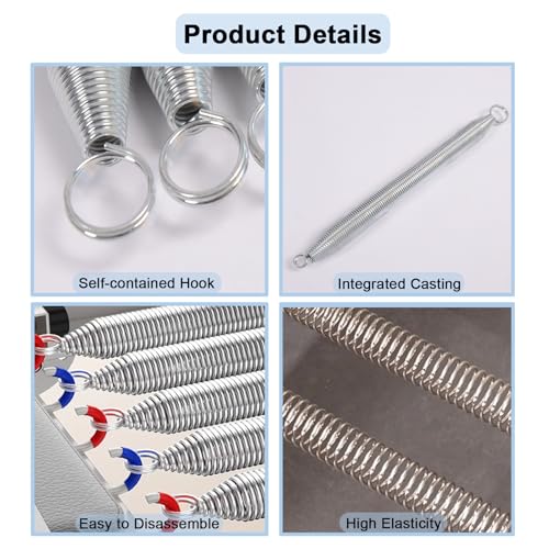 Aibogiter Pilates Reformer Springs Set 5 Resistance Springs for Fitness Equipment - Variation 5