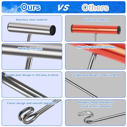 24 Inch Stainless Steel Fishing Hook Remover Tool for Saltwater & Sharks - Dehooker