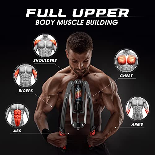 Hydraulic Power Twister Bar for Upper Body Strength Training - Adjustable Resistance