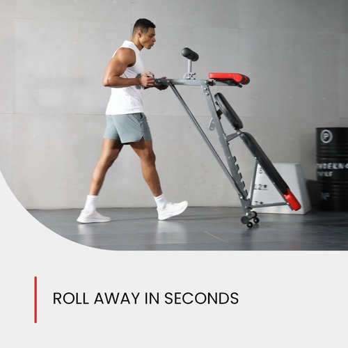 Finer Form Multi-Functional FID Weight Bench for Full All-in-One Body Workout – Hyper Back Extension, Roman Chair, Adjustable Ab Sit up Bench, Incline Decline Bench, Flat Bench
