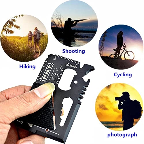 14-in-1 Credit Card Size Survival Tool Wallet Multitool for Camping & Emergency