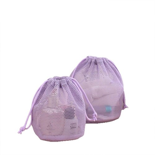 Women'S Mesh Shower Bag Hanging Drawstring Mini Backpack Suitable For Travel Swimming Sports Fitness Shopping