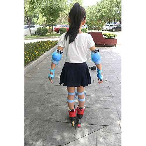 BOSONER Kids/Youth Knee Pads Elbow Pads Wrist Guards Set for 3-15 Years, Child Protective Gear Set for Roller Skates, Cycling, BMX Bike, Skateboard, Inline Skating, Scooter Riding Sports¡¦