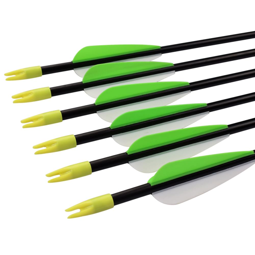 Fiberglass Practice Arrows Archery 26 Inch Target Shooting Safety Recurve Bows Suitable for Youth Woman Beginner 12 PCS