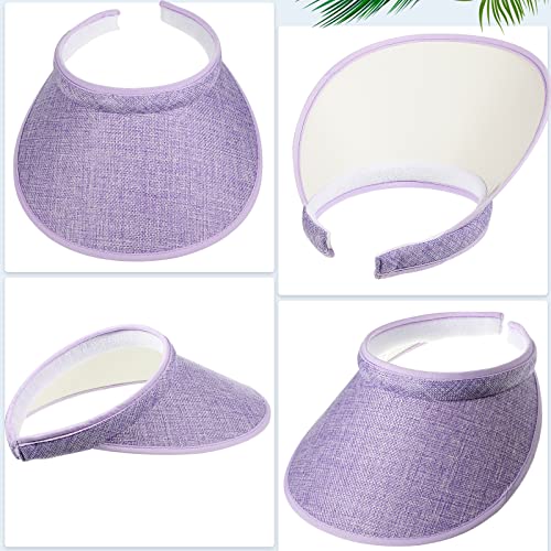 Multi-Color Sun Visor for Women & Men Wide Brim Clip-On Beach Cap Adjustable Travel Sport