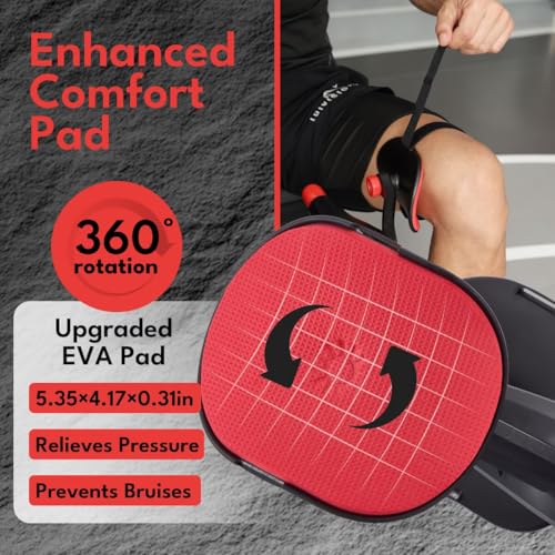 Adjustable Pelvic Floor Exercise Device - Black-Red Thigh Trainer 0-132lbs