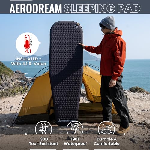 Self-Inflating Camping Mattress with High Resilience Foam 4.1 R-Value