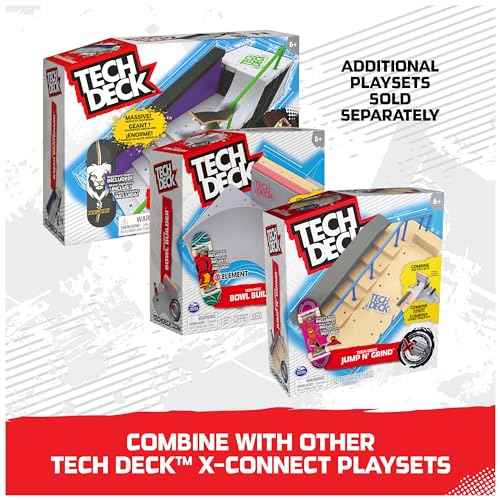 Tech Deck, Jump N¡¯ Grind X-Connect Park Creator, Customizable and Buildable Ramp Set with Exclusive Fingerboard, Kids Toy for Ages 6 and up