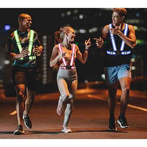 High Visibility Reflective Vest Safety Vest Running Reflective Gear Adjustable Reflective Vest for Walking,Jogging,Hiking,Night Cycling