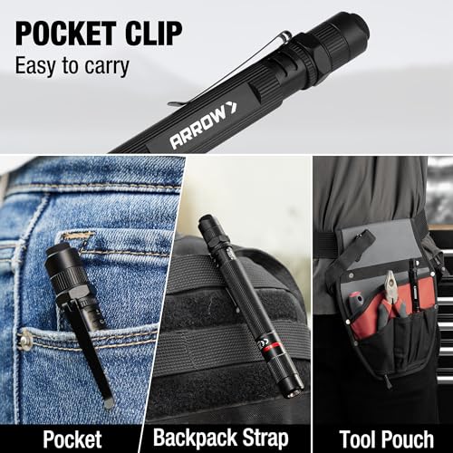 LED Pen Light Flashlight 120 Lumens Aluminum Pocket Torch for Inspection