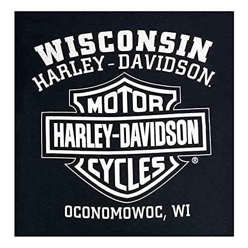 Harley-Davidson Men's Varsity B&S Logo Pullover Fleece Sweatshirt, Black