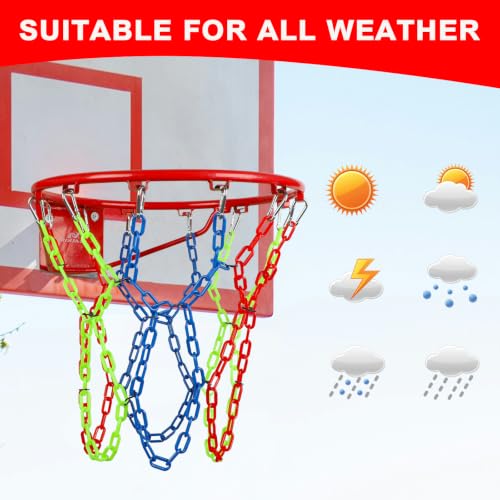 Colorful Indoor Outdoor Basketball Net Replacement 12 Loops Universal Fit