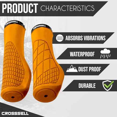Ergonomic Bike Grips - Handlebar Grips for Mountain Bikes, Non-Slip Lock-On Grips