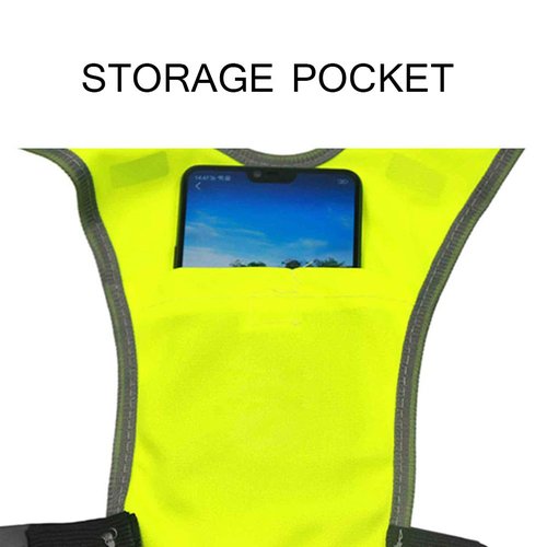 Reflective Outdoor Safety Vest for Night Running, Cycling, Jogging, Sports Riding; High Visibility Warning Safety Vest with Night Cycling Reflectivity