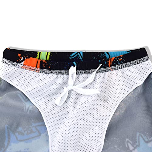 Kids Short Sleeve Dinosaur Rash Guard Swimwear Set - 5-6 Years Orange