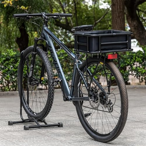 Large Bike Rear Basket 16.5x12.6x6 Inches with Cargo Net & Liner CXWXC