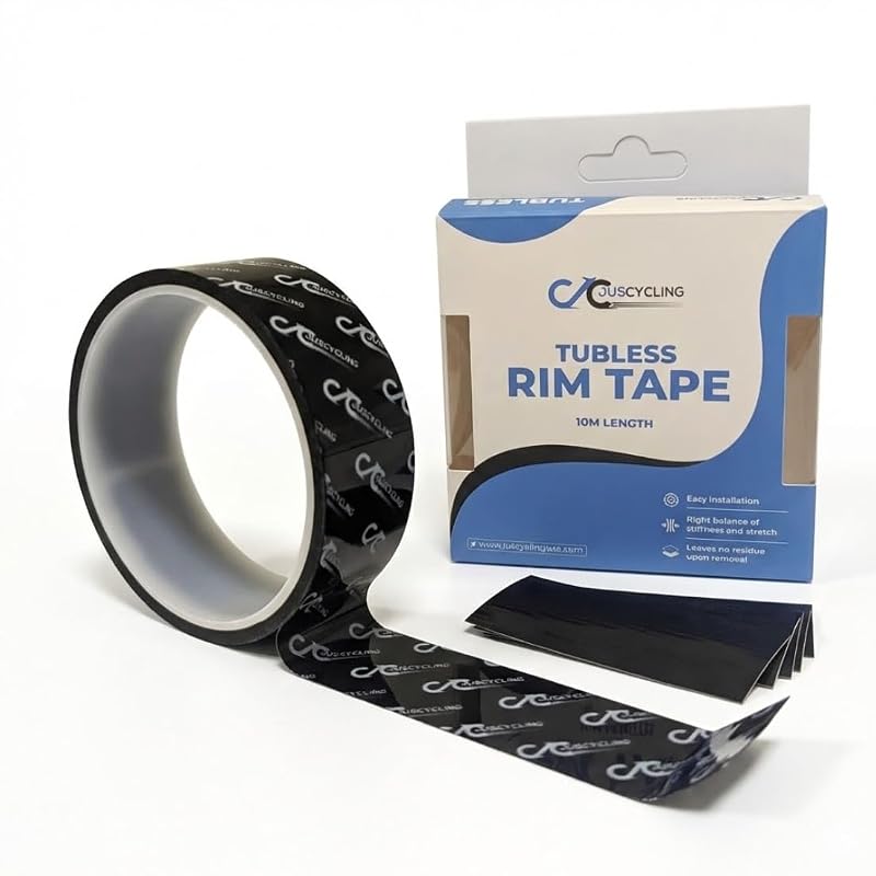 25mm x 10m Tubeless Rim Tape with 5 Finishing Strips - Strong Adhesion for MTB, Road & Gravel Bikes (Variation: 25mm/10m)