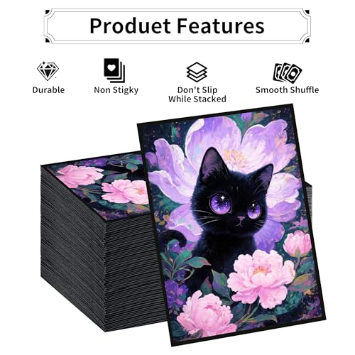 Cats and Flowers Art Card Sleeves - MTG Deck Protection, 100 Pack